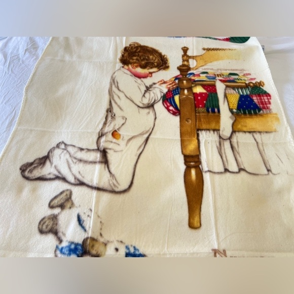 Norman Rockwell | Fleece Blanket Throw Boys Town Classic Bedtime Prayer | Child - Picture 5 of 10